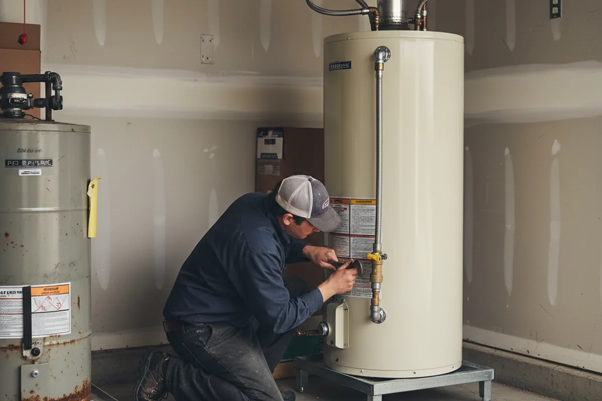 Water heater and shutoff valve replacement in Massillon